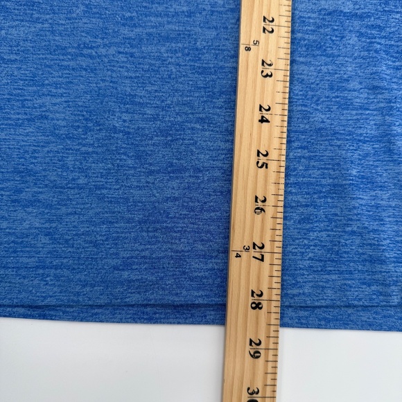 Under Armour Polo Shirt Men Large Heather Blue Zoa Golf Stretch Performance - Picture 7 of 8